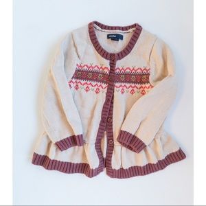 GAP 18-24 months Cream and Brown sweater